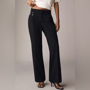 Maeve by Anthropologie Women’s Black Slim Flare Trouser Pants size small NWT